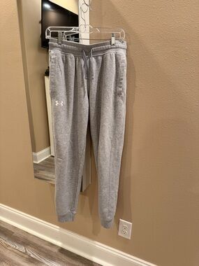 Under Armour Light Gray Athletic Fleece Joggers